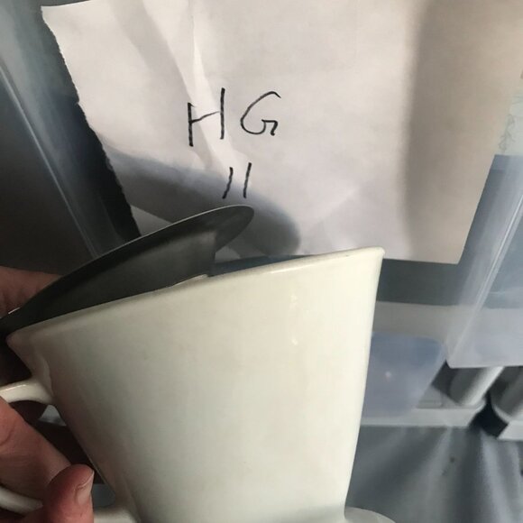 Ceramic Coffee Dripper & Stainless Steel Tea Strainer Set - Picture 6 of 6